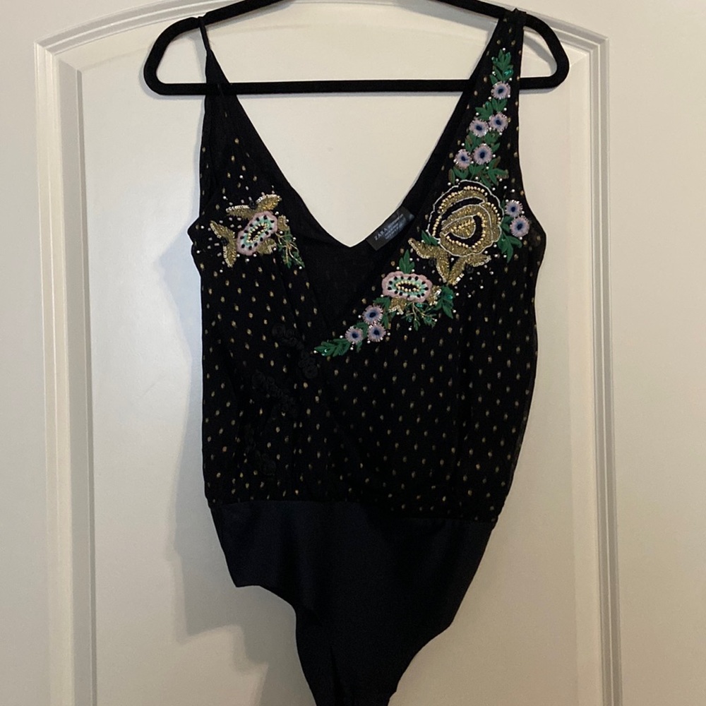 NWT Zara Asymmetric body suit